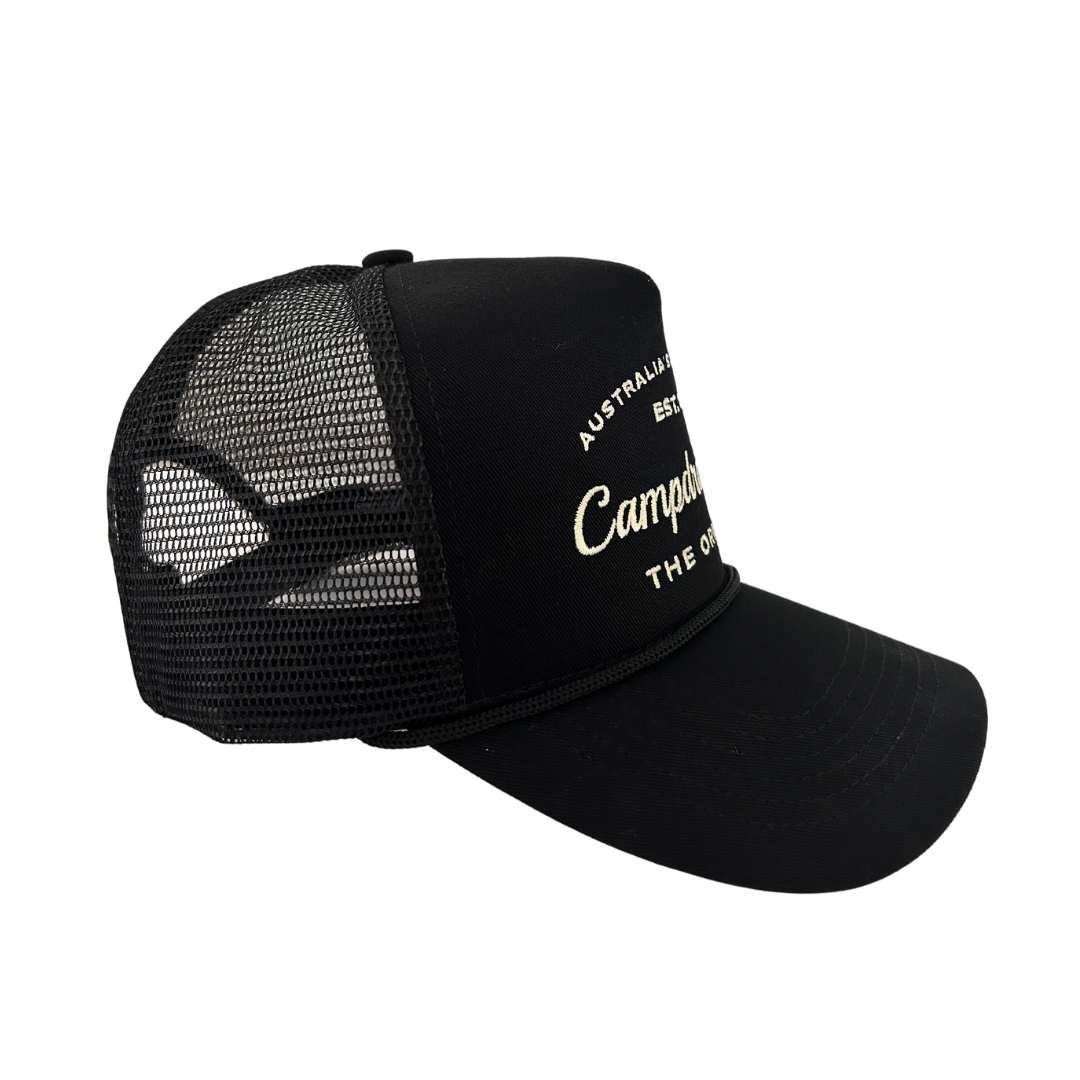Classic Black Retro Trucker Cap
