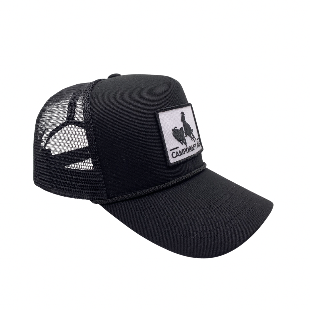 CampdraftAus Vintage Trucker Cap - Matt Black