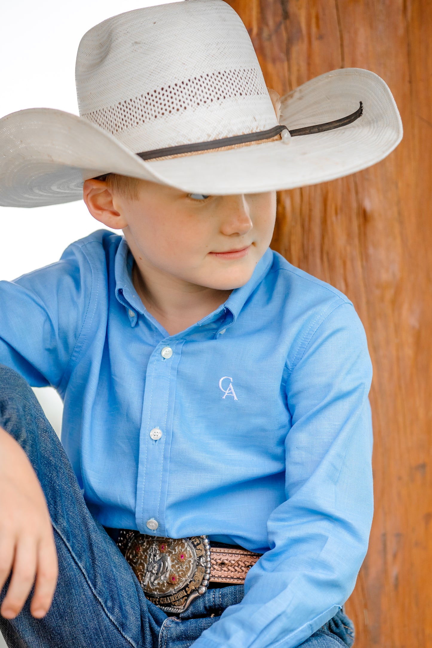 CampdraftKids Long Sleeve Shirt - Light Blue