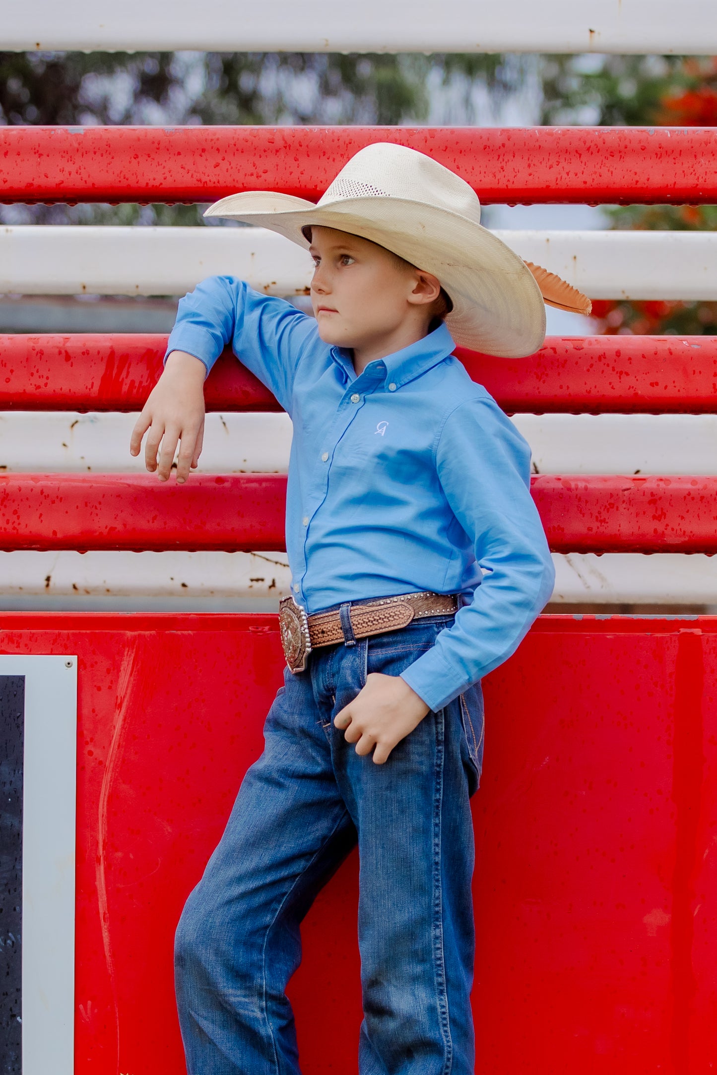CampdraftKids Long Sleeve Shirt - Light Blue