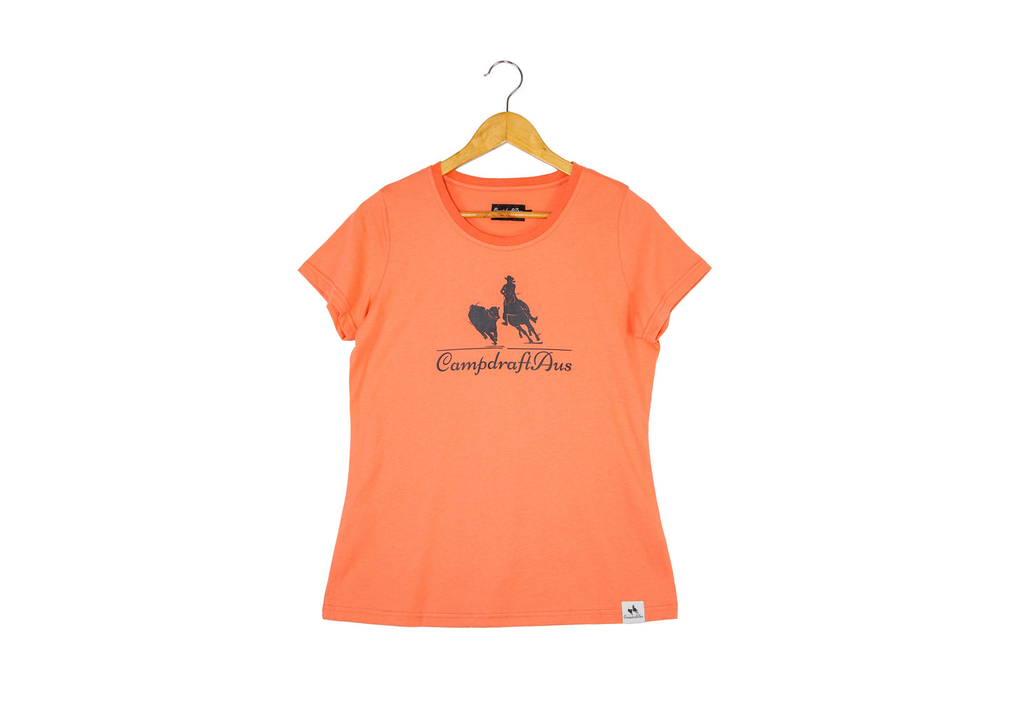 CLEARANCE - Ladies Peach CampdraftAus T-Shirt
