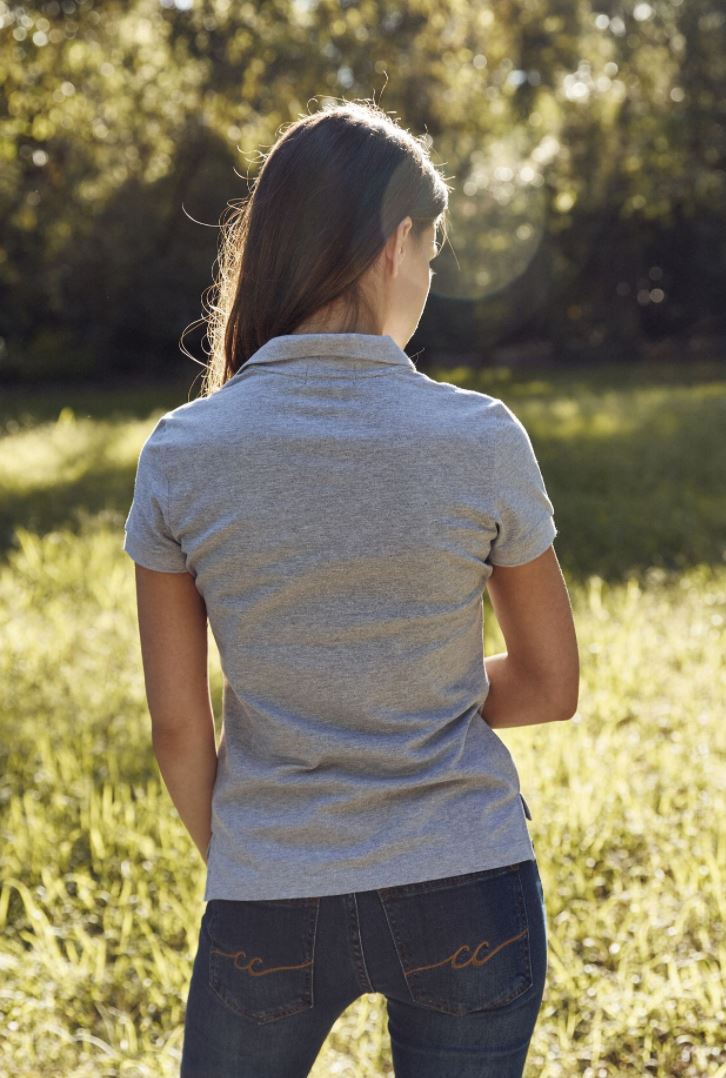 CLEARANCE - Ladies Grey Polo Shirt