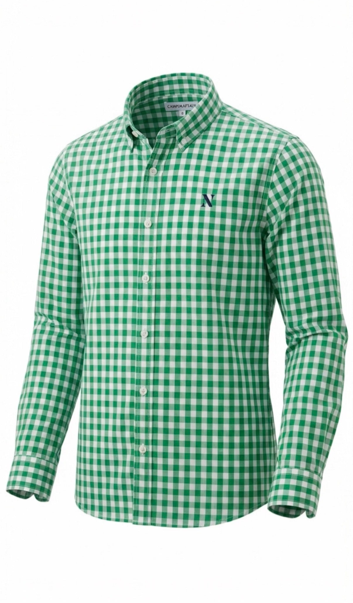 NINETY Kids Long Sleeve Shirt - Green Check