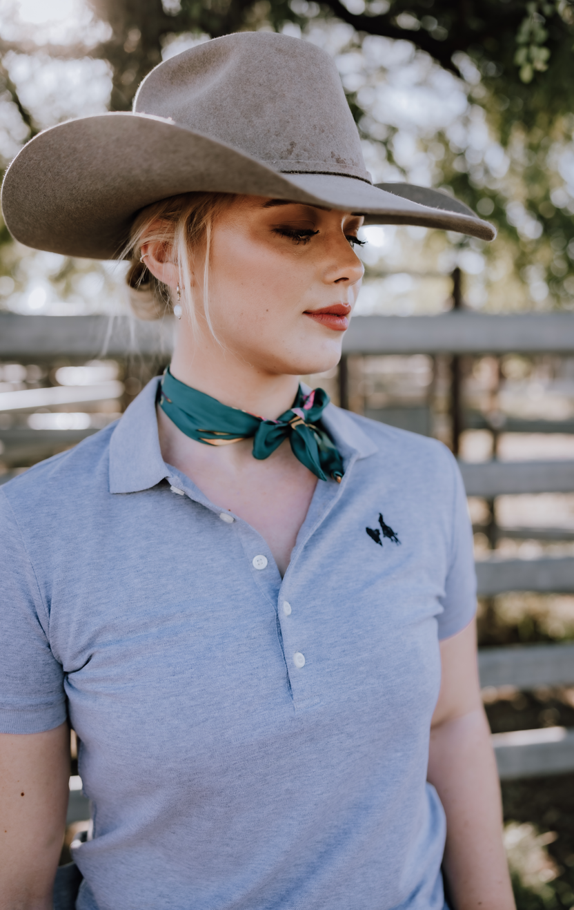 CLEARANCE - Ladies Grey Polo Shirt