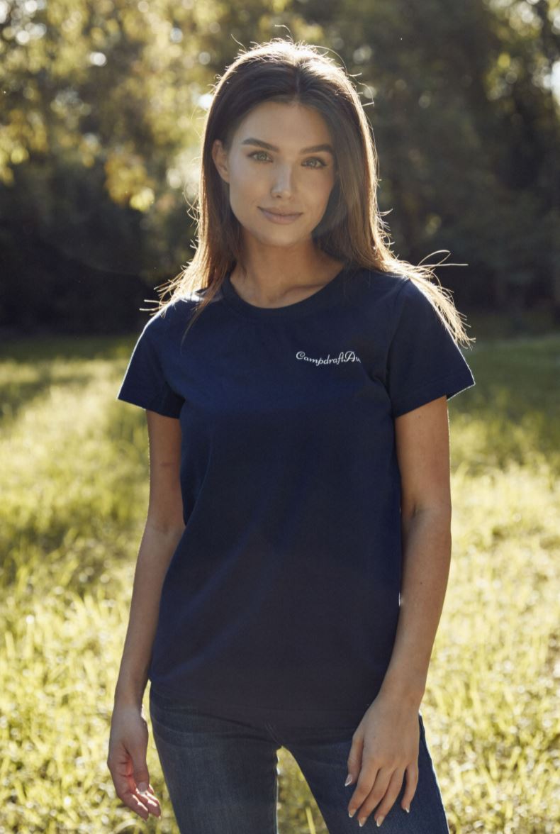 CLEARANCE - Ladies Printed Navy T Shirt