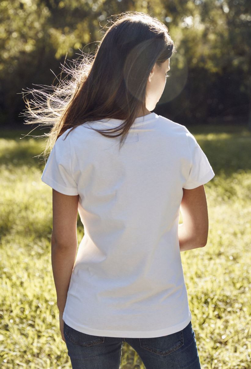 Ladies Embroidered White T Shirt