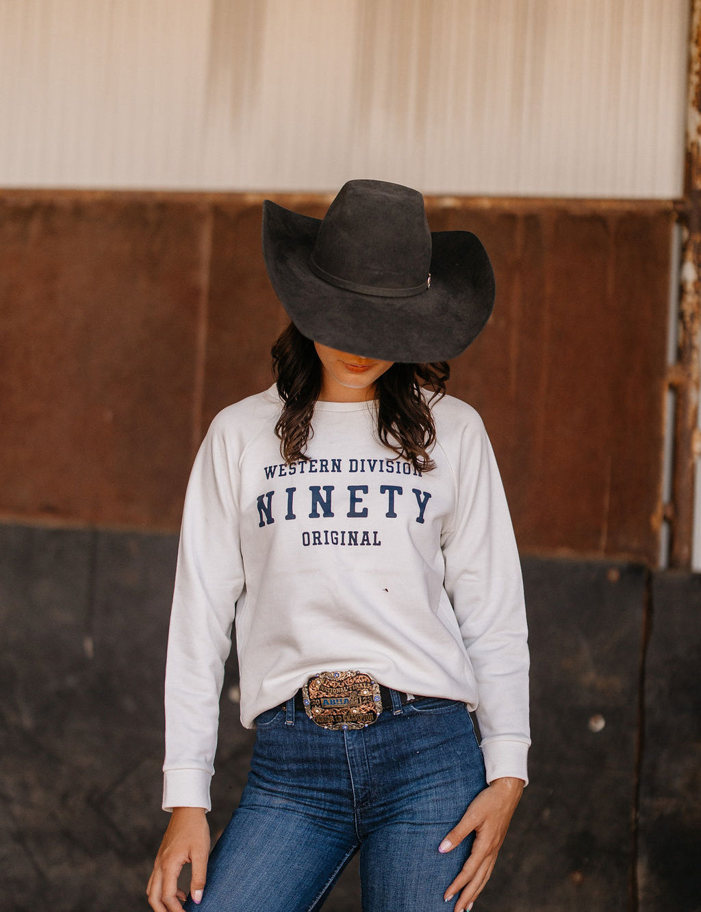 NINETY Ladies Sweat - Ivory