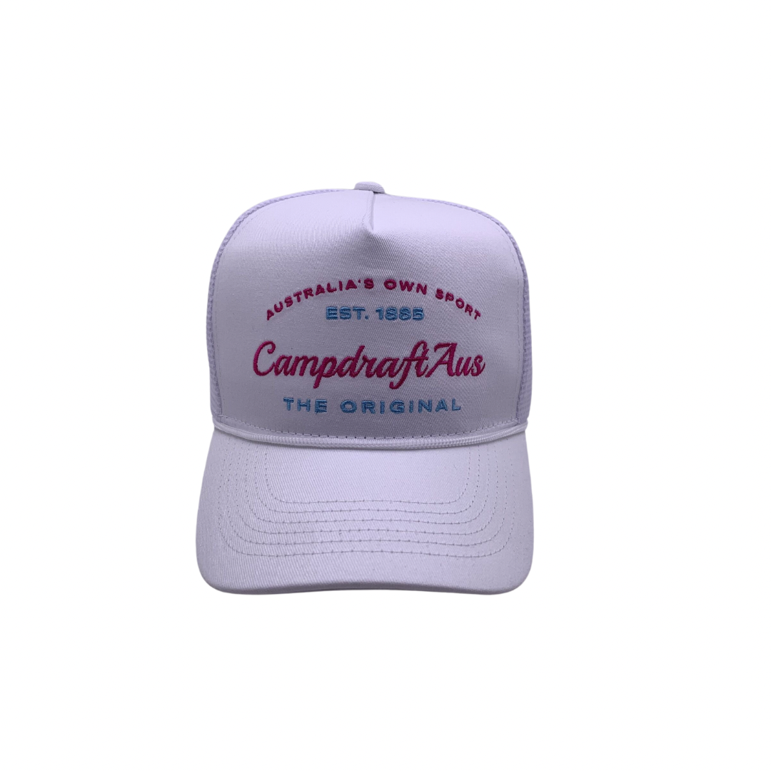 White Retro Trucker Cap