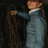CLEARANCE - Ladies Slim Fit Long Sleeve Shirt - Dark Teal
