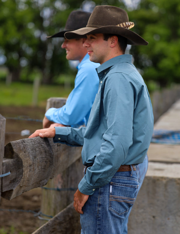 Men's Long Sleeve Shirt - Dark Teal