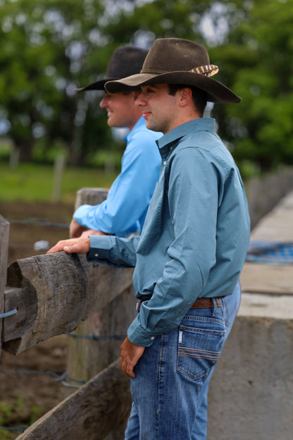 Men's Long Sleeve Shirt - Dark Teal