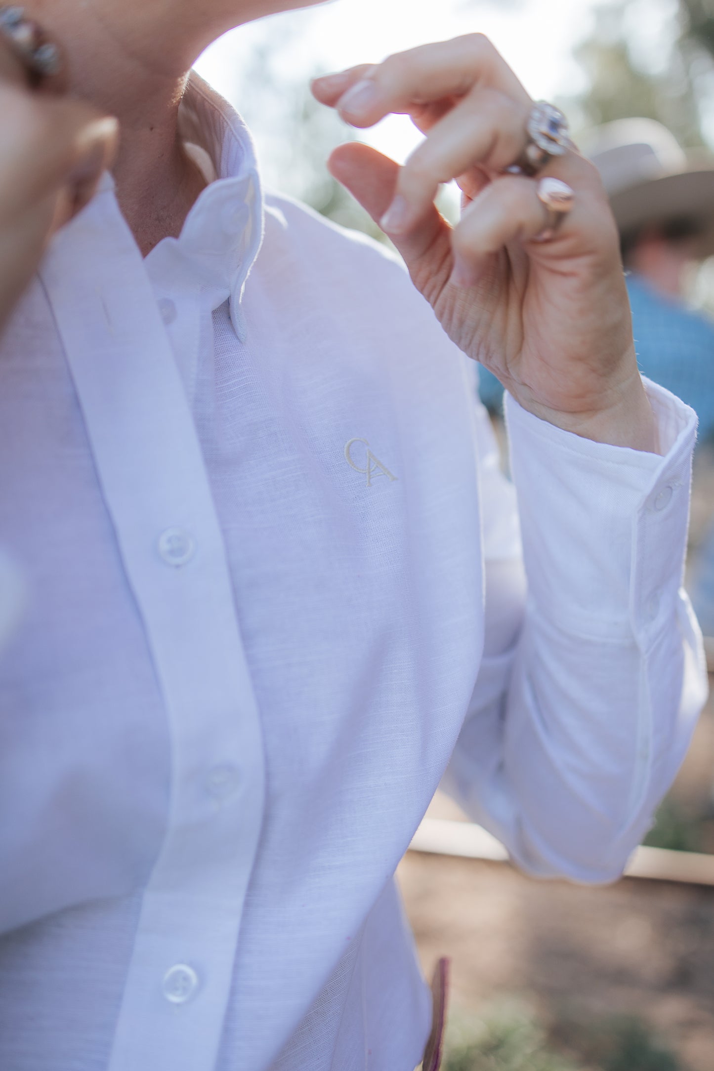 Ladies Classic Fit Long Sleeve Shirt - White