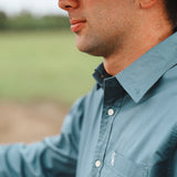 Men's Long Sleeve Shirt - Dark Teal