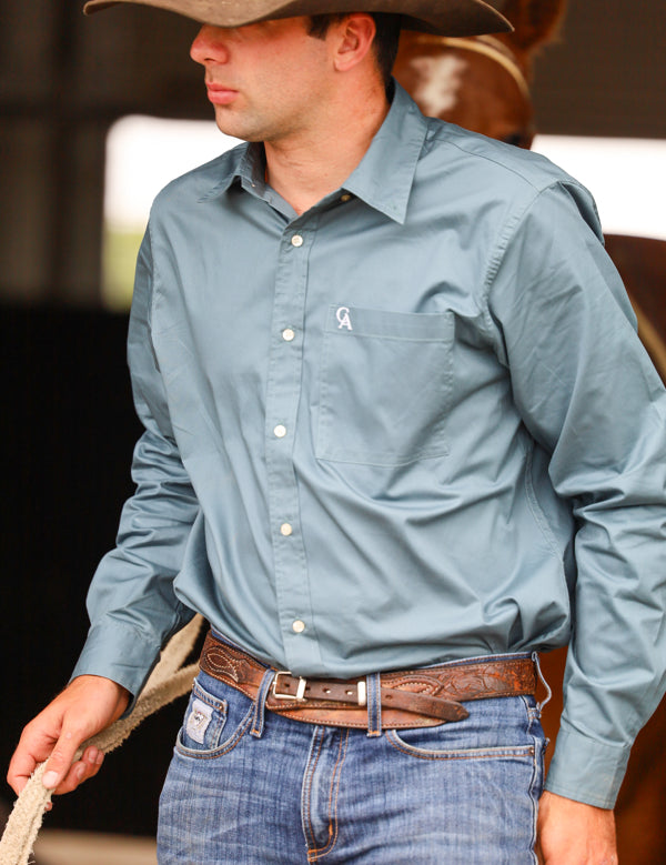 Men's Long Sleeve Shirt - Dark Teal