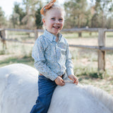 CampdraftKids Long Sleeve Shirt - Blue Floral