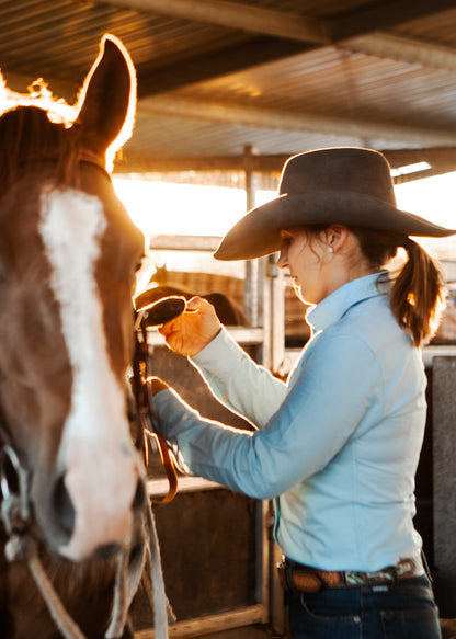 Ladies Oxford Shirt - Aqua