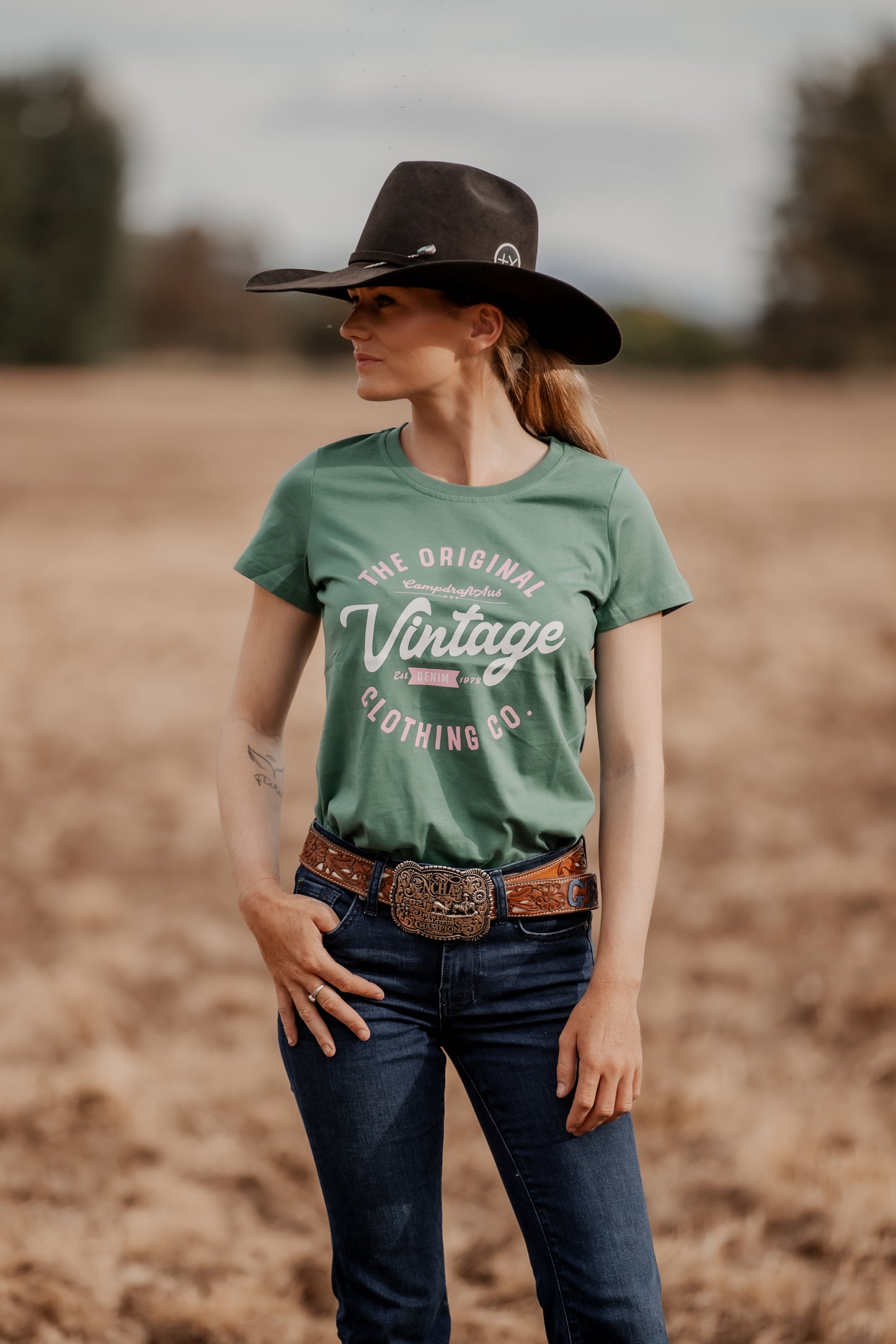 Ladies Vintage Tee - Green