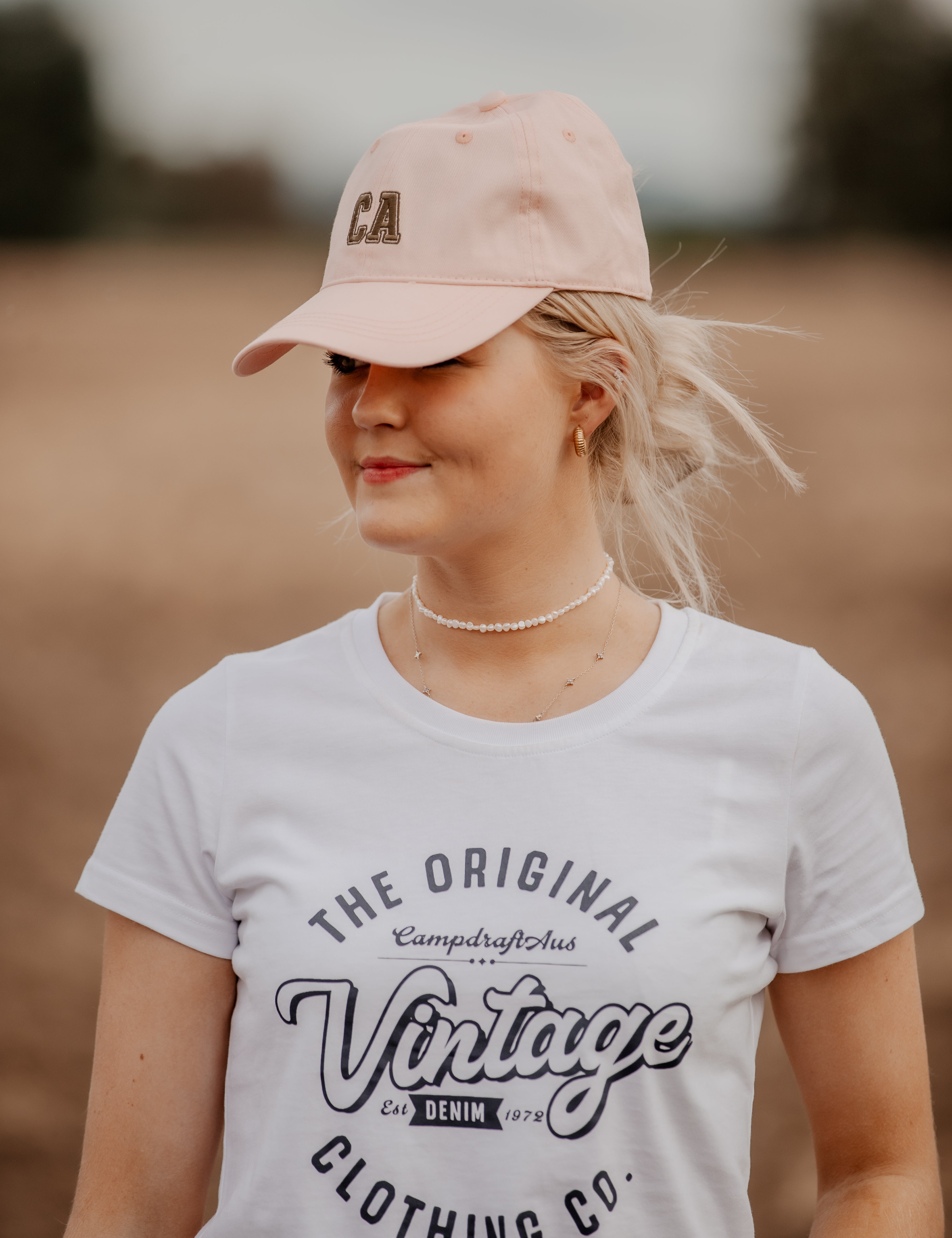 CampdraftAus Dad Cap - Peach