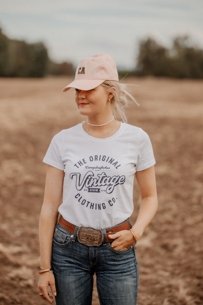 Ladies Vintage Tee - White