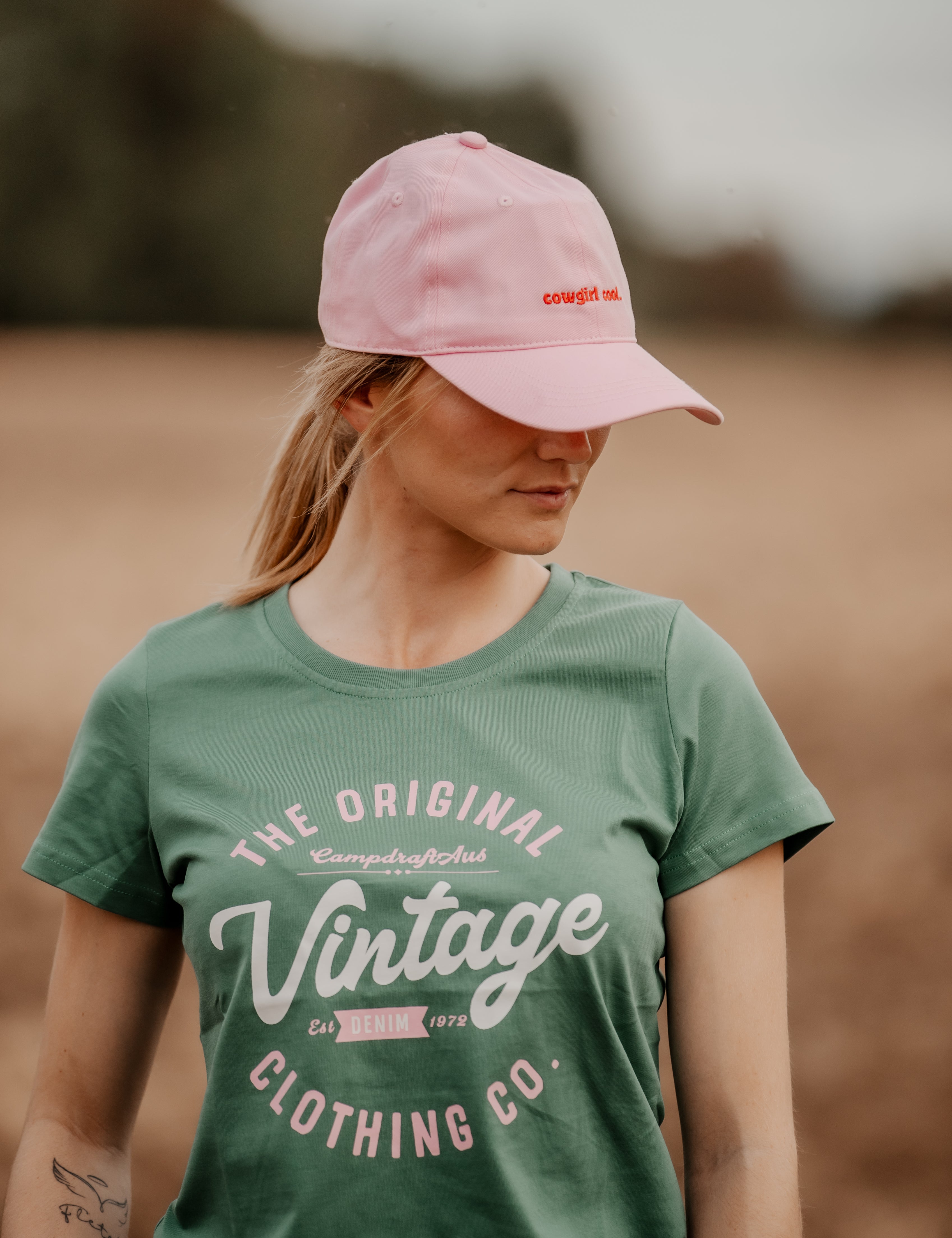 CampdraftAus Dad Cap - Pink