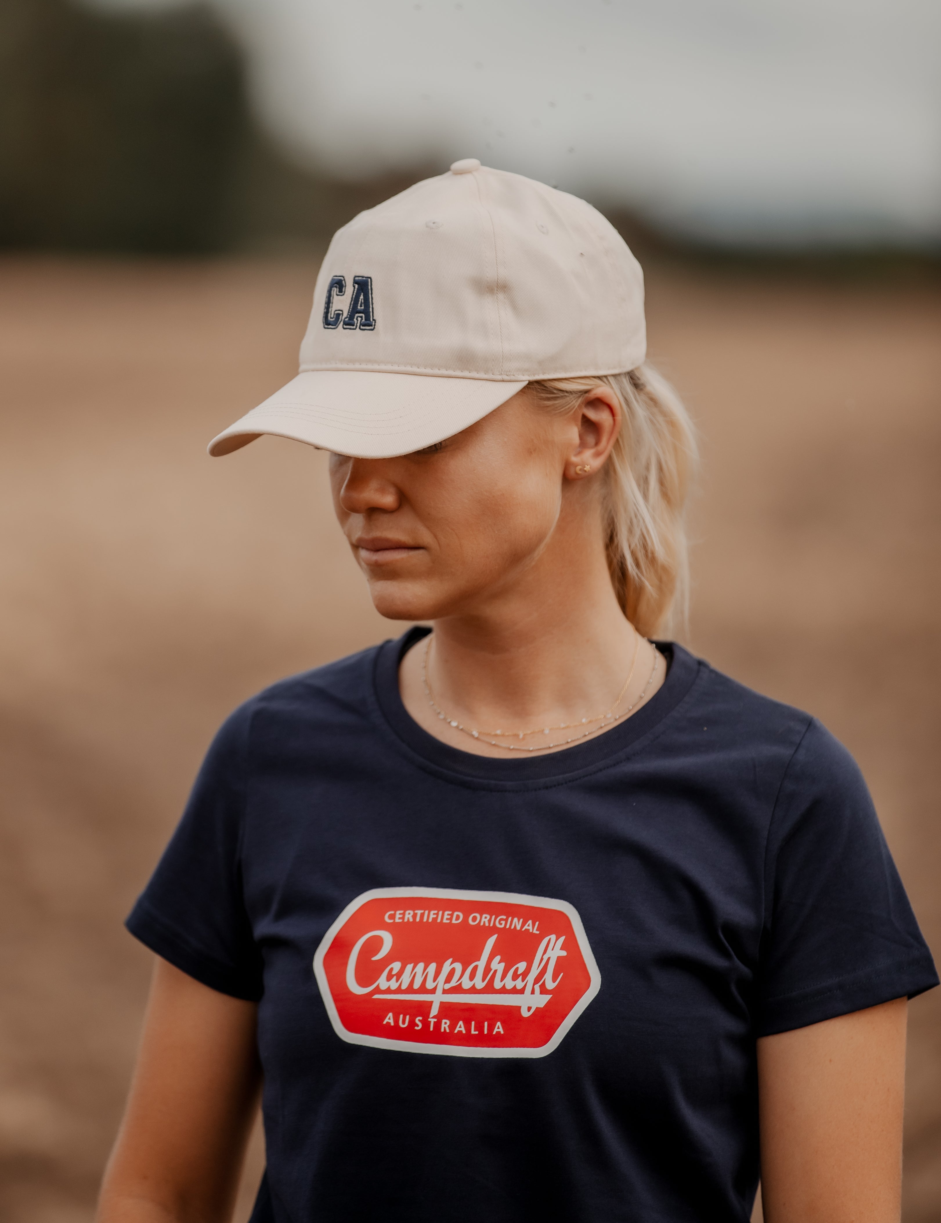 CampdraftAus Dad Cap - Cream
