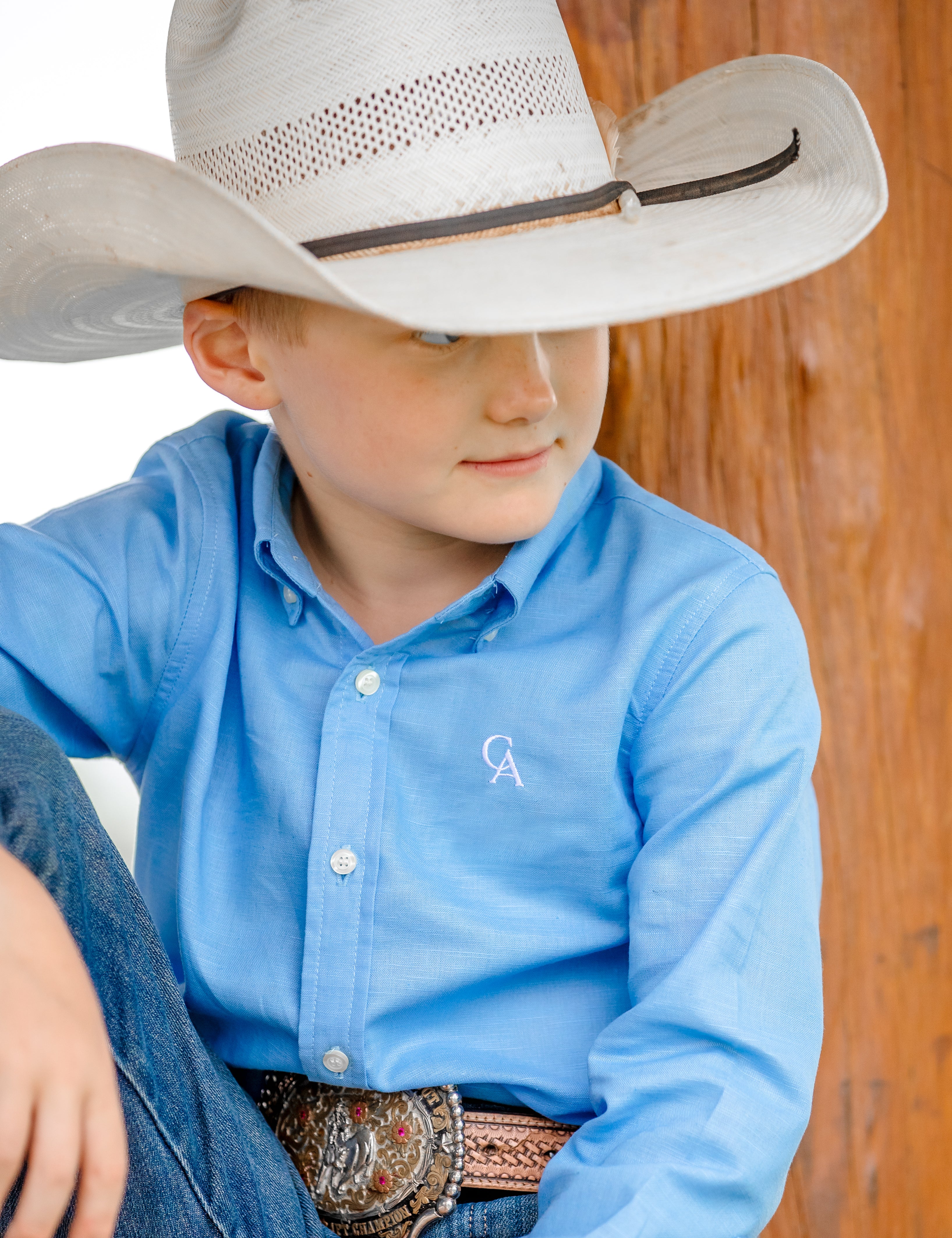 CampdraftKids Long Sleeve Shirt - Light Blue