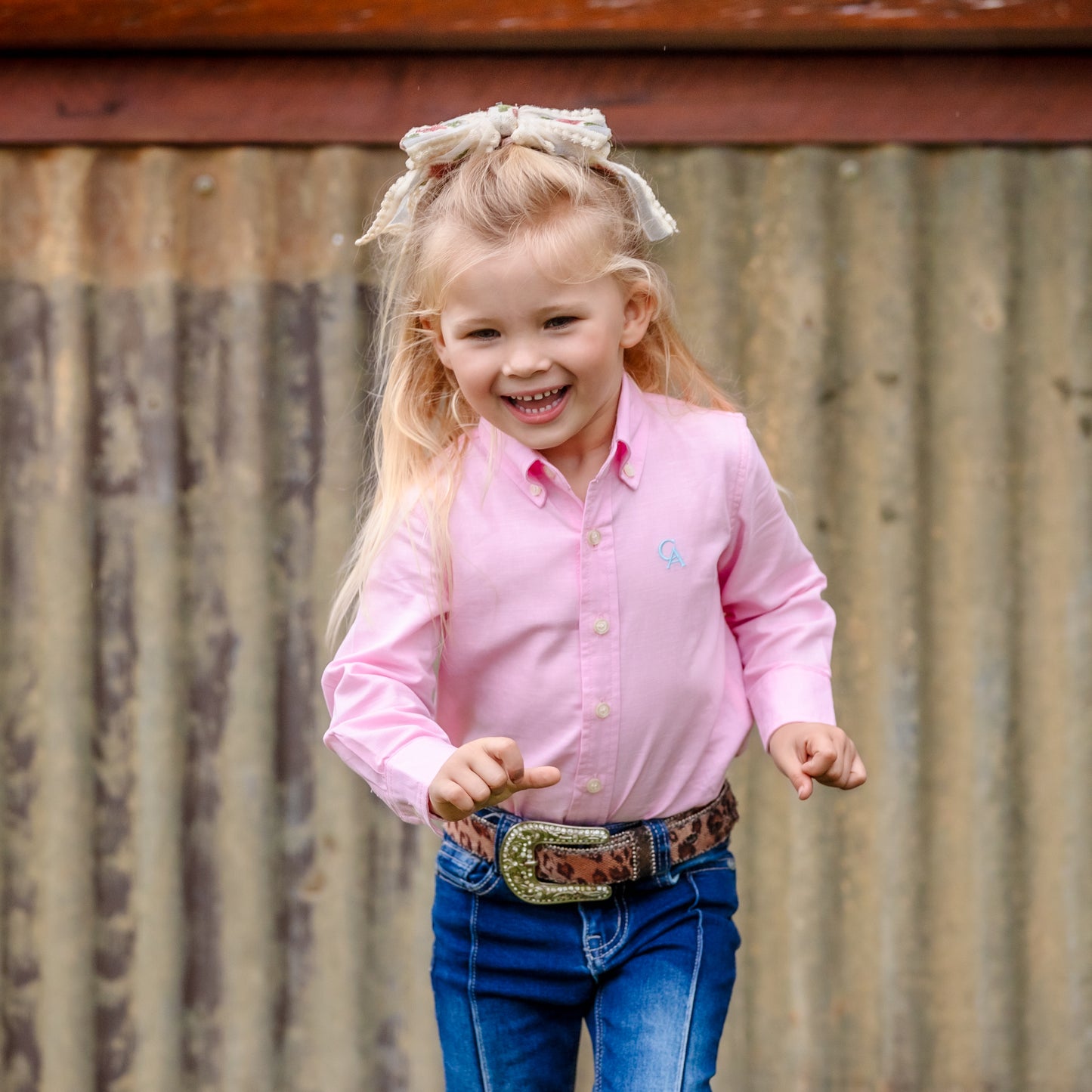 CampdraftKids Long Sleeve Shirt - Baby Pink