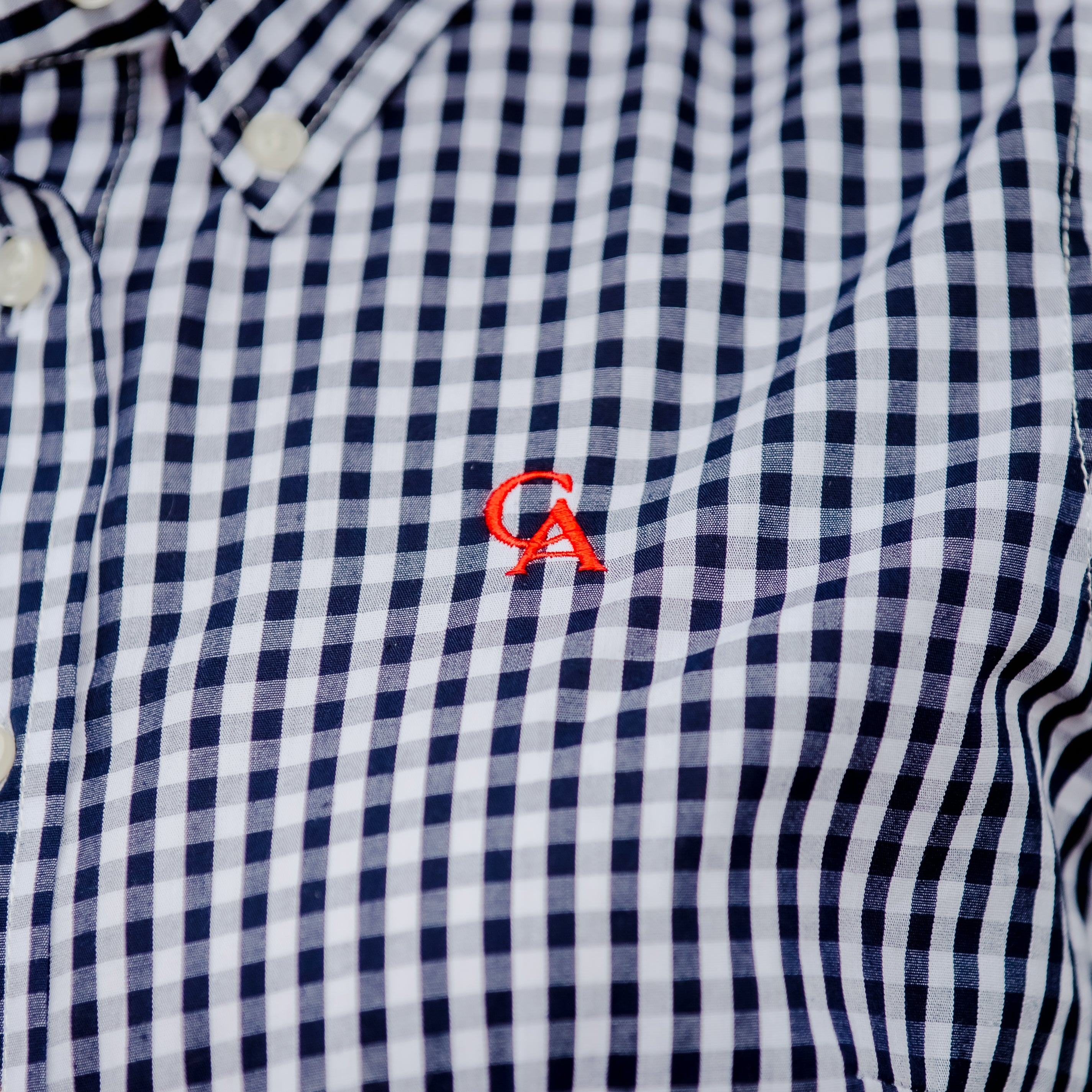 Ladies Classic Fit Long Sleeve Shirt - Navy Check