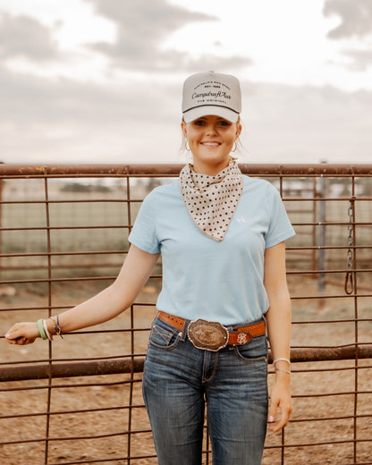 Ladies Embroidered T Shirt - Sky Blue