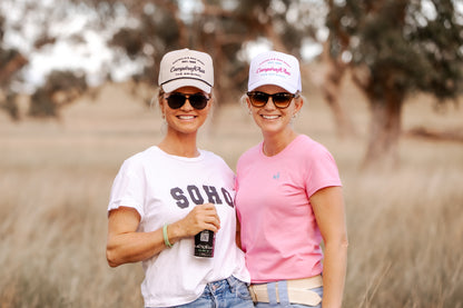 White Retro Trucker Cap