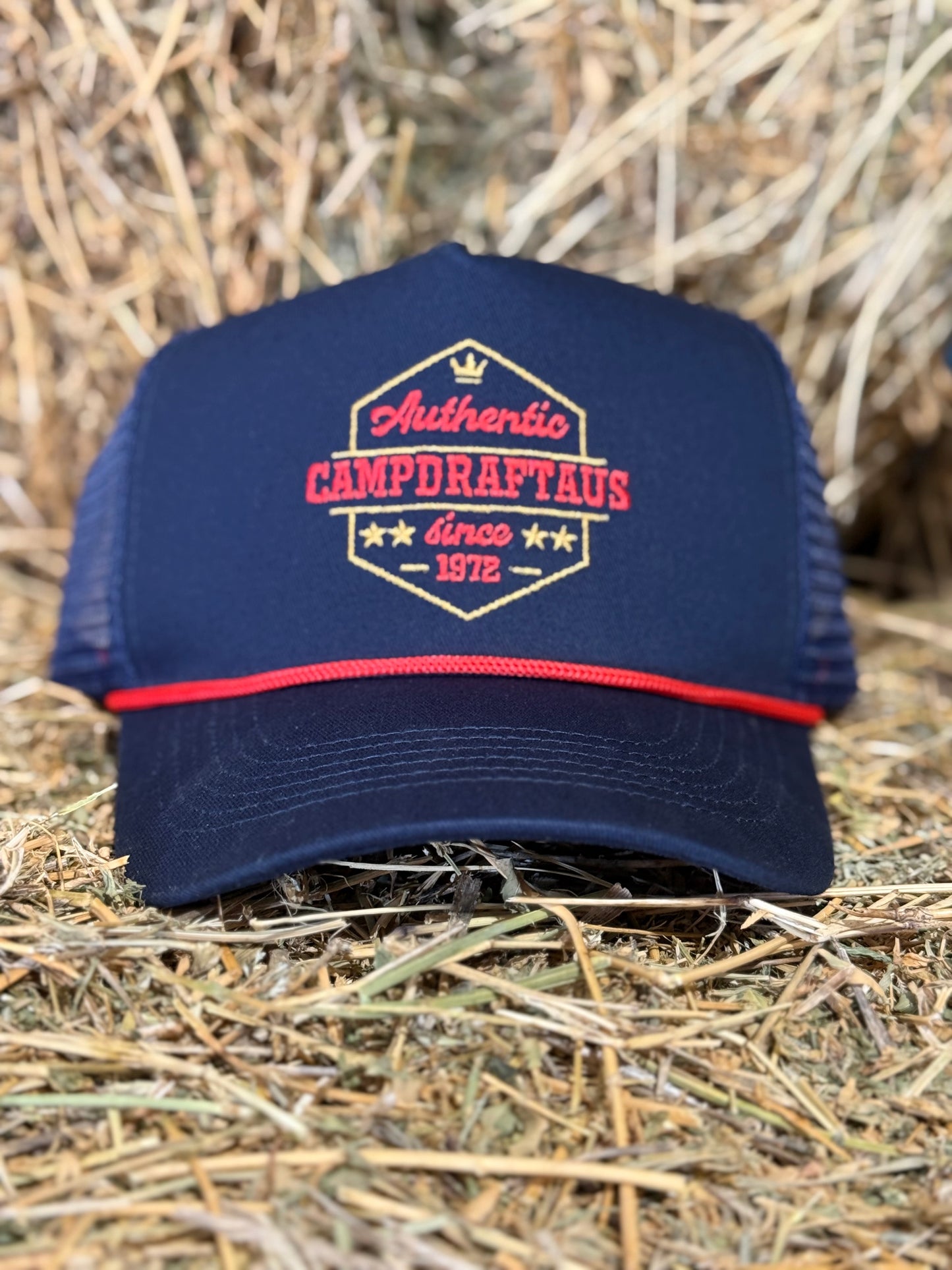 CampdraftAus Heritage Cotton Trucker Cap - Navy