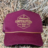 CampdraftAus Heritage Cotton Trucker Cap - Maroon