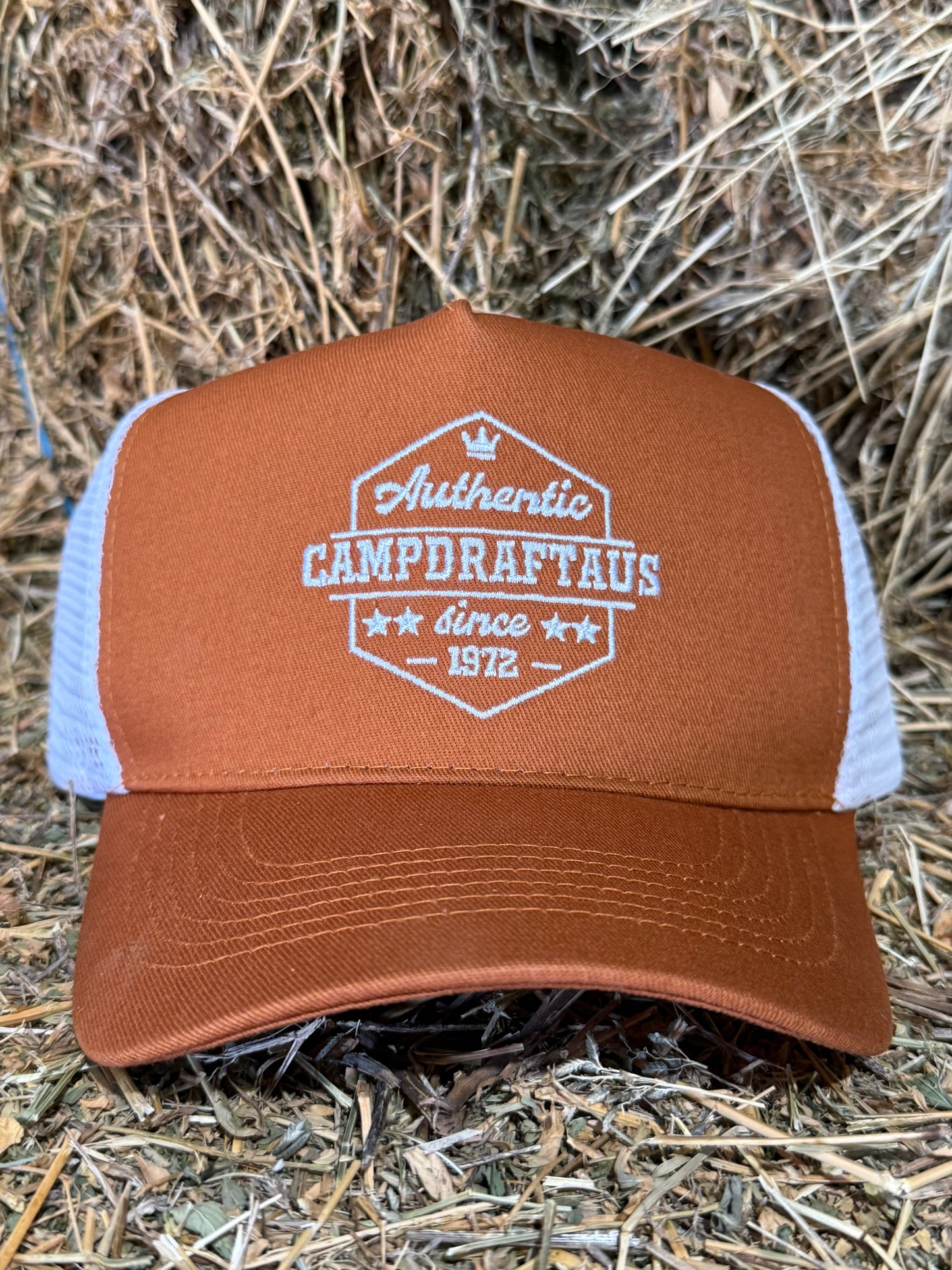 CampdraftAus Heritage Cotton Trucker Cap - Rust