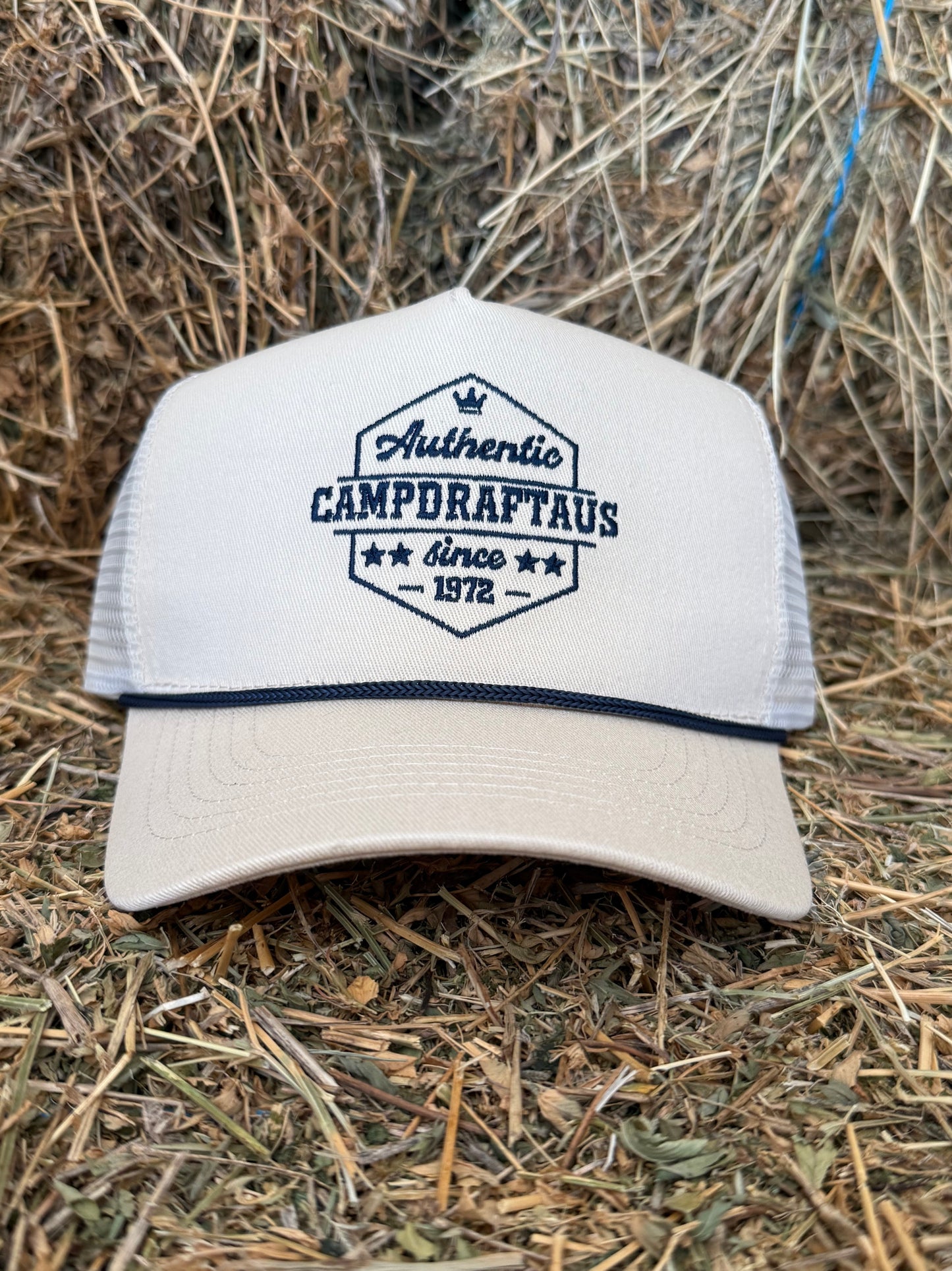 CampdraftAus Heritage Cotton Trucker Cap - Cream