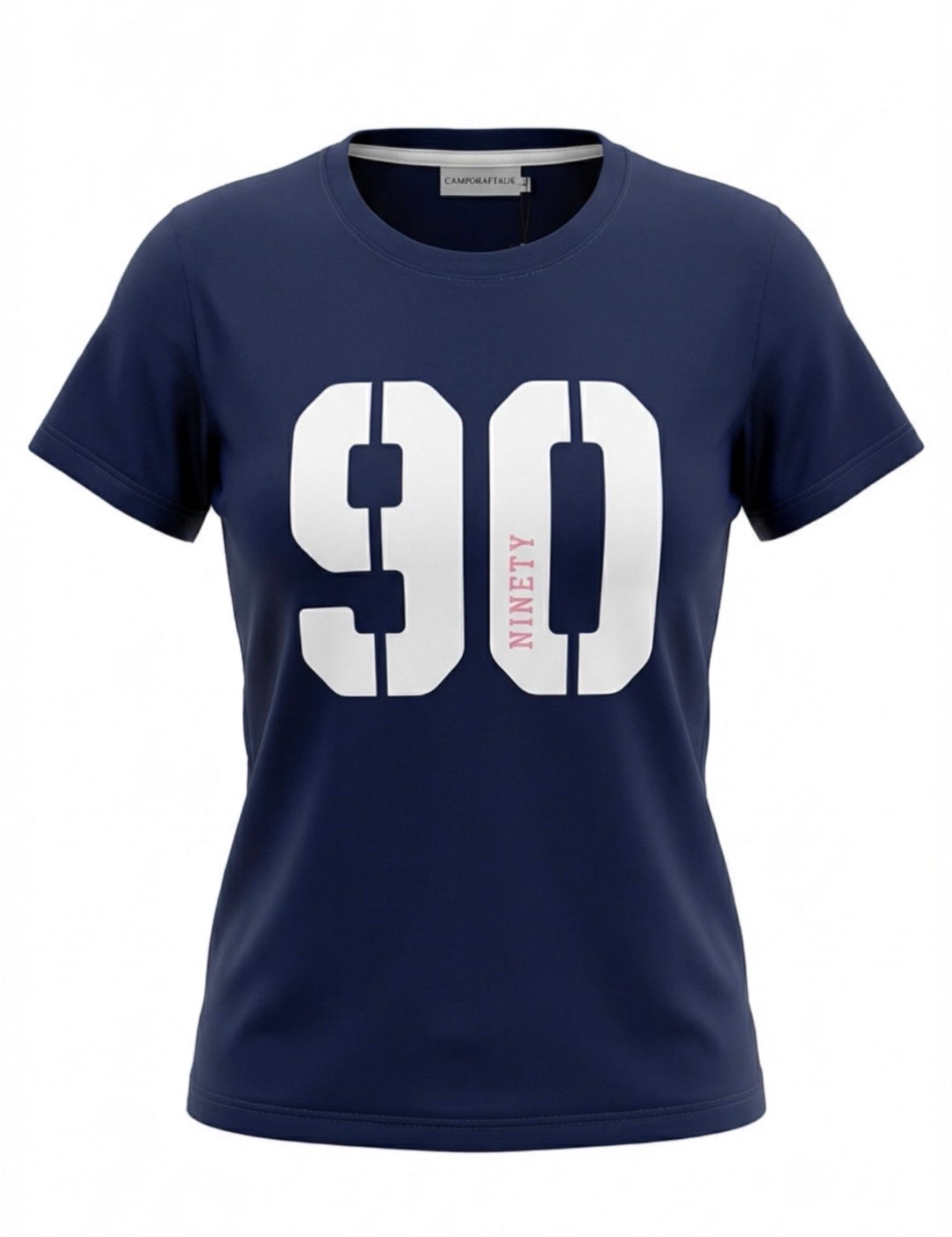 Ladies Ninety Logo Tee - Navy