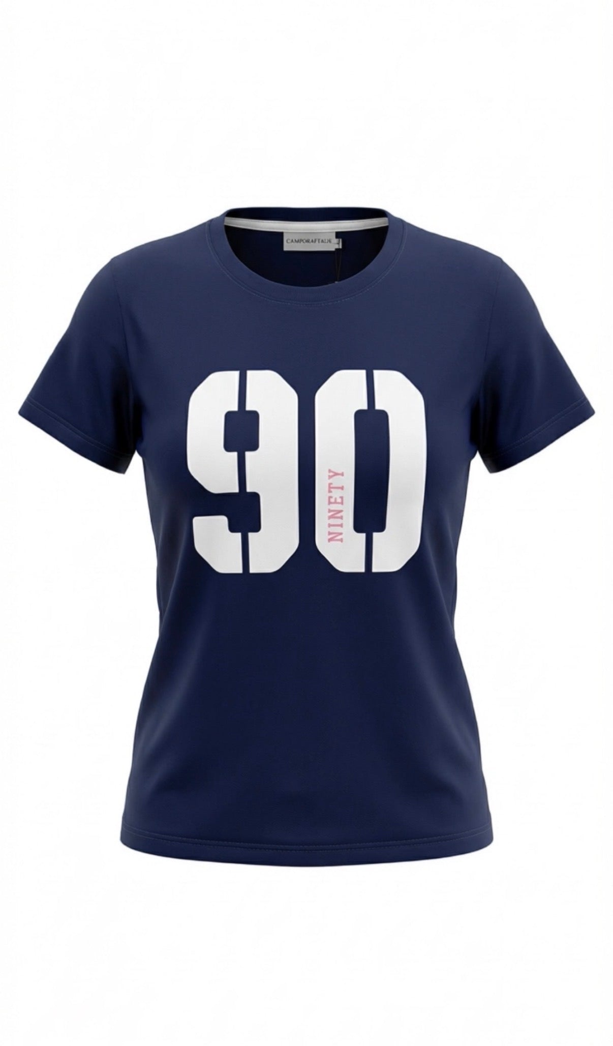 Ladies Ninety Logo Tee - Navy