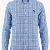 NINETY Kids Long Sleeve Shirt - Light Blue Check