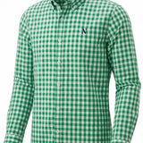 NINETY Kids Long Sleeve Shirt - Green Check