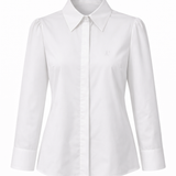 NINETY Ladies Long Sleeve Blouse - Ivory