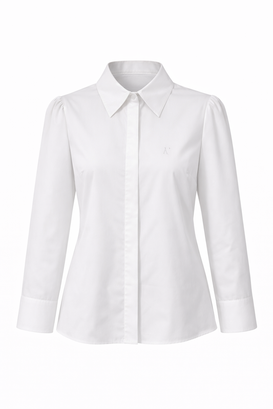 NINETY Ladies Long Sleeve Blouse - Ivory