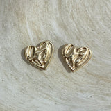 Button Cover - Gold Heart (each)