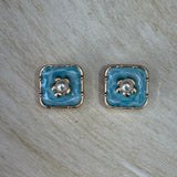 Button Cover - Turquoise Pearl (each)