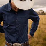 Men's Long Sleeve Shirt - Navy