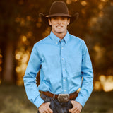 Men's Long Sleeve Shirt - Cornflower