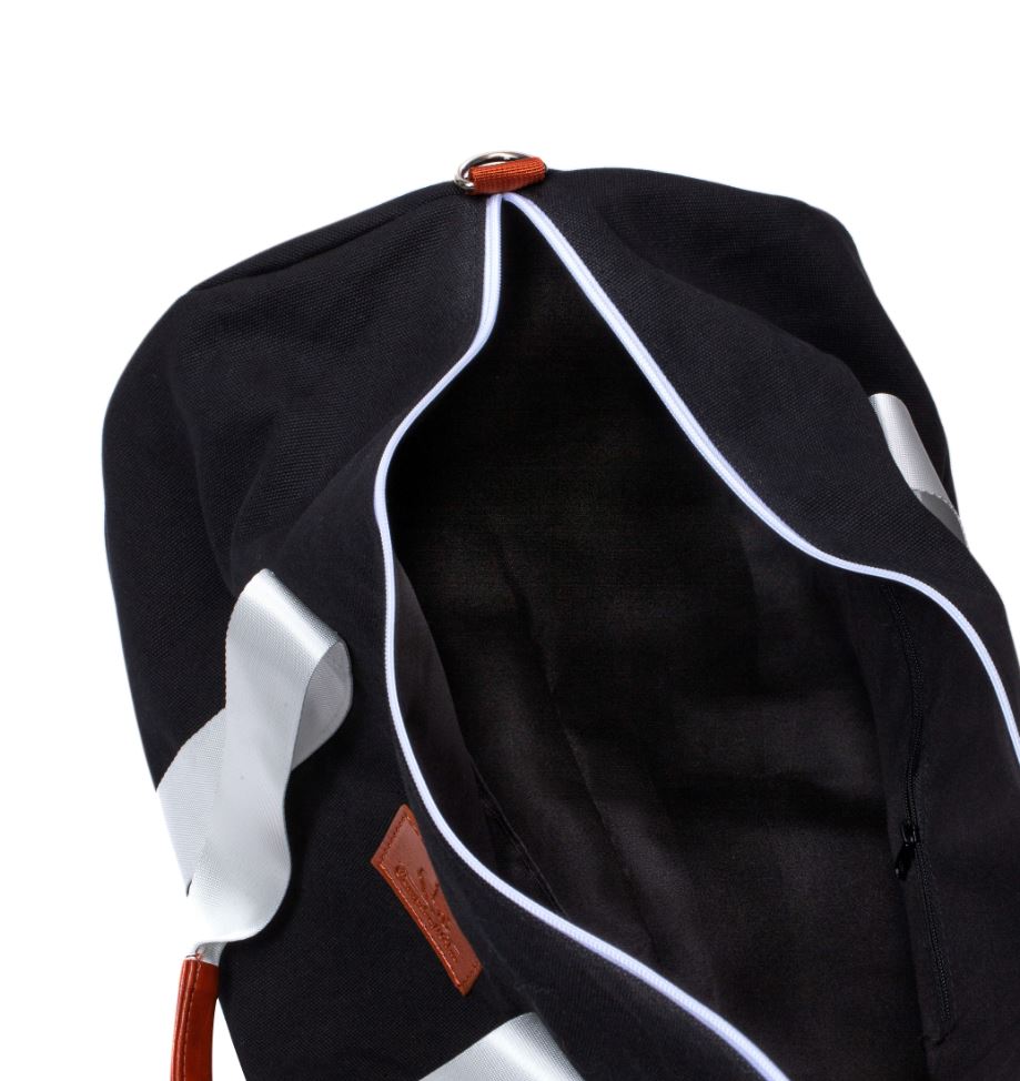 CLEARANCE - Black Canvas Weekender Bag
