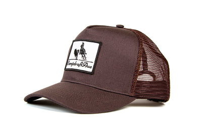 Burgundy Vintage Cotton Trucker Cap