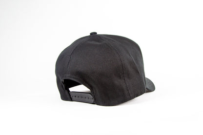 CLEARANCE - CampdraftAus Black/Leather Patch Cap