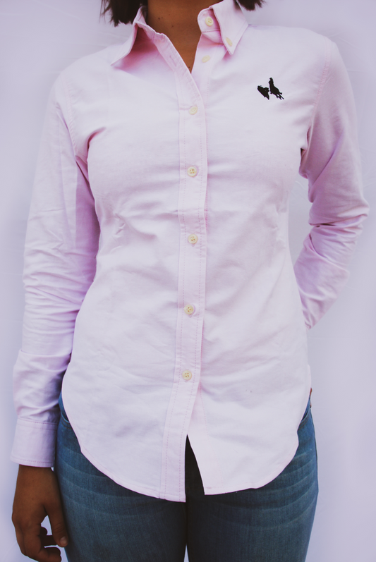 CLEARANCE - Ladies Light Pink Oxford Shirt