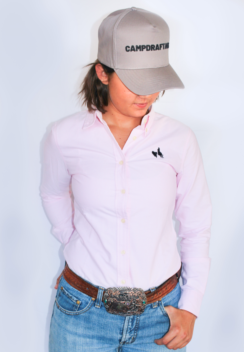 CLEARANCE - Ladies Light Pink Oxford Shirt