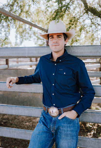 Mens Long Sleeve Navy Shirt